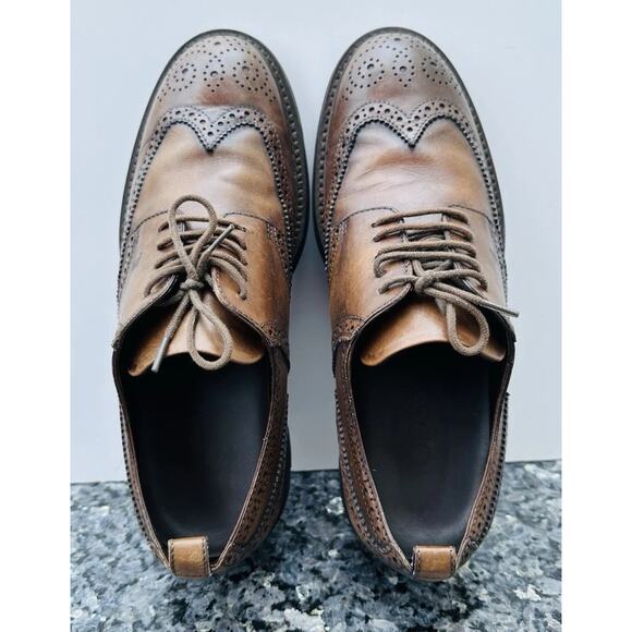 TODS BROWN WING TIP SHOES SIZE 7 UK / 8 USA MADE IN ITALY main image 7